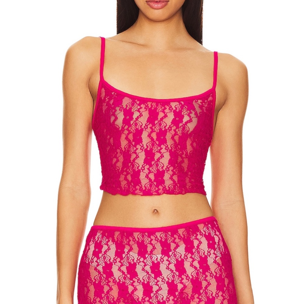 🩷 Lovers and Friends Lia Sheer Tank Top Small Hot Pink BNWT 🩷
